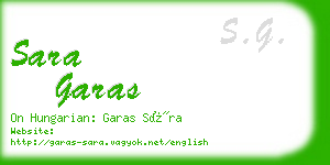 sara garas business card